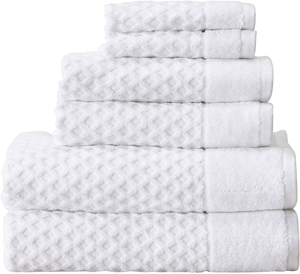 6 Piece Gray Diamond Bath Towel Set (2 Bath Towels, 2 Hand Towels and - The  Clean Store