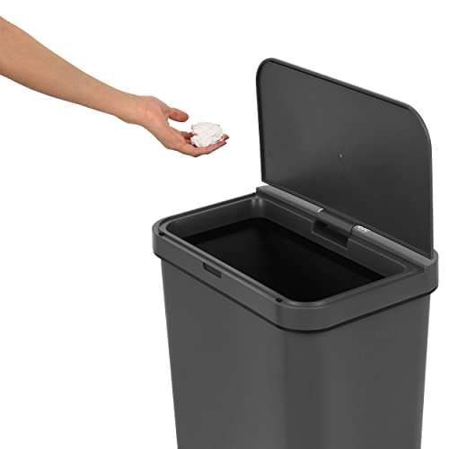 SIMPLI-MAGIC 79503 13 Gallon Touchless Sensor Trash Can, Rectangle Gar -  The Clean Store