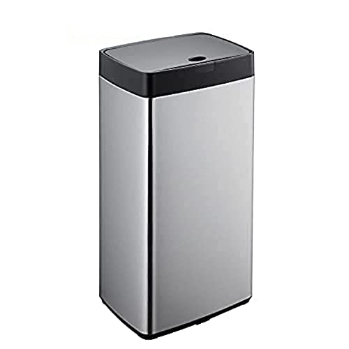 SIMPLI-MAGIC Sensor Trash Can Automatic Touchless Kitchen Garbage Bin, Stainless Steel, 13 Gallon