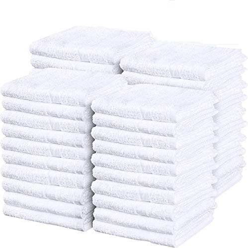 Simpli-Magic 79118 Commercial Grade Soft Plush Cotton Terry Towels, 60-Pack, White