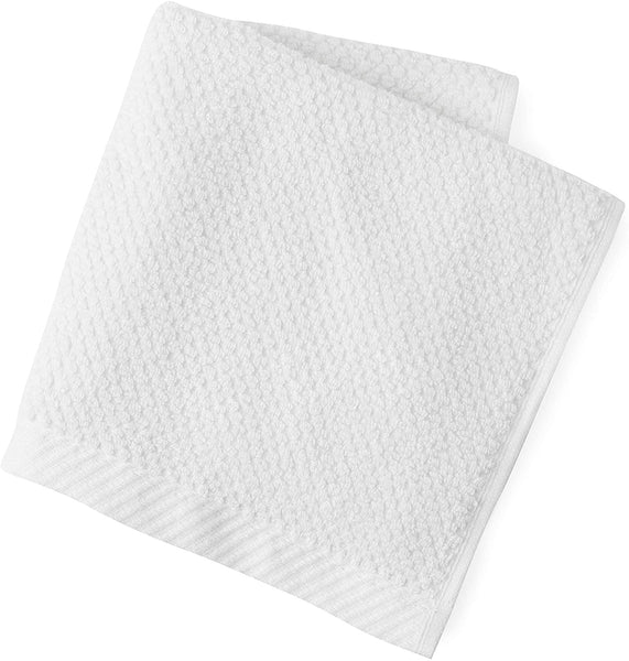 6 Piece White Popcorn cotton Bath Towel Set (2 Bath Towels, 2 Hand Tow -  The Clean Store