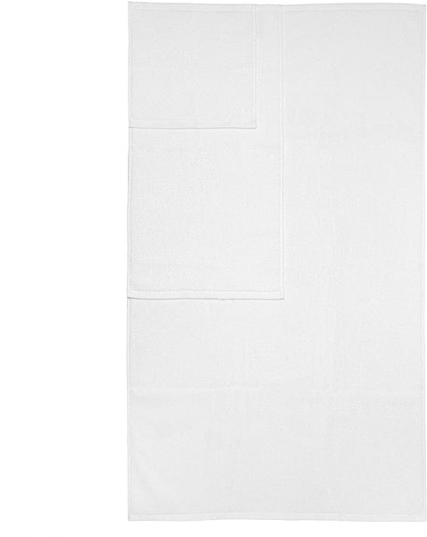 THE CLEAN STORE 6 Piece White Popcorn cotton Bath Towel Set (2